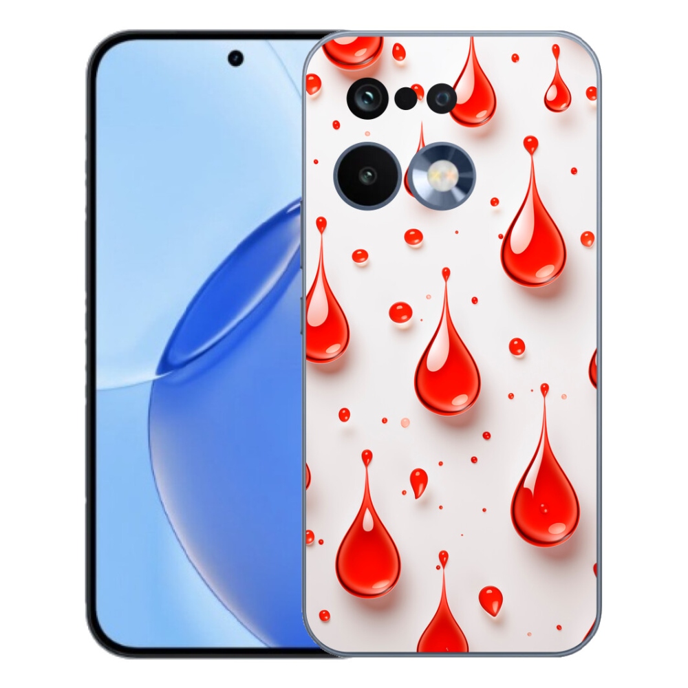 Gelový kryt mmCase na Realme 16 Pro - červené kapky