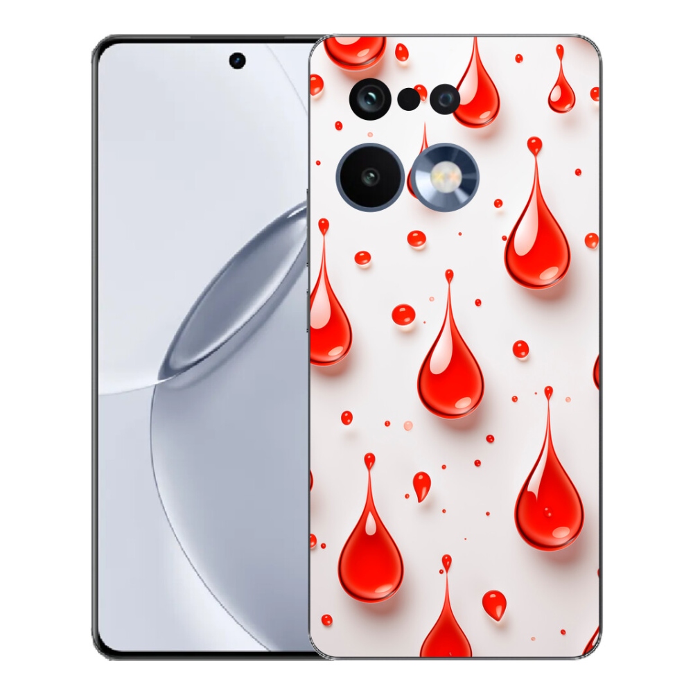Gelový kryt mmCase na Realme 16 Pro+ - červené kapky