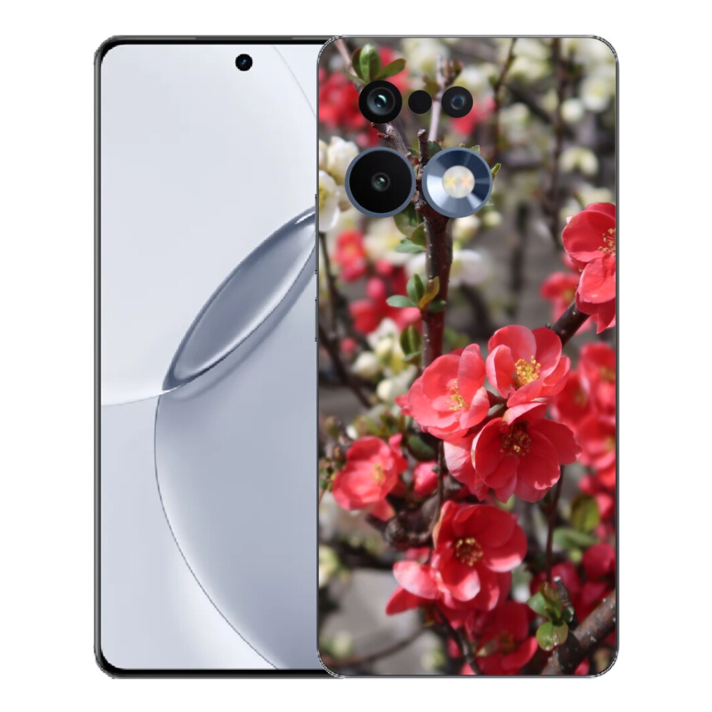 Gelový kryt mmCase na Realme 16 Pro+ - červené květy