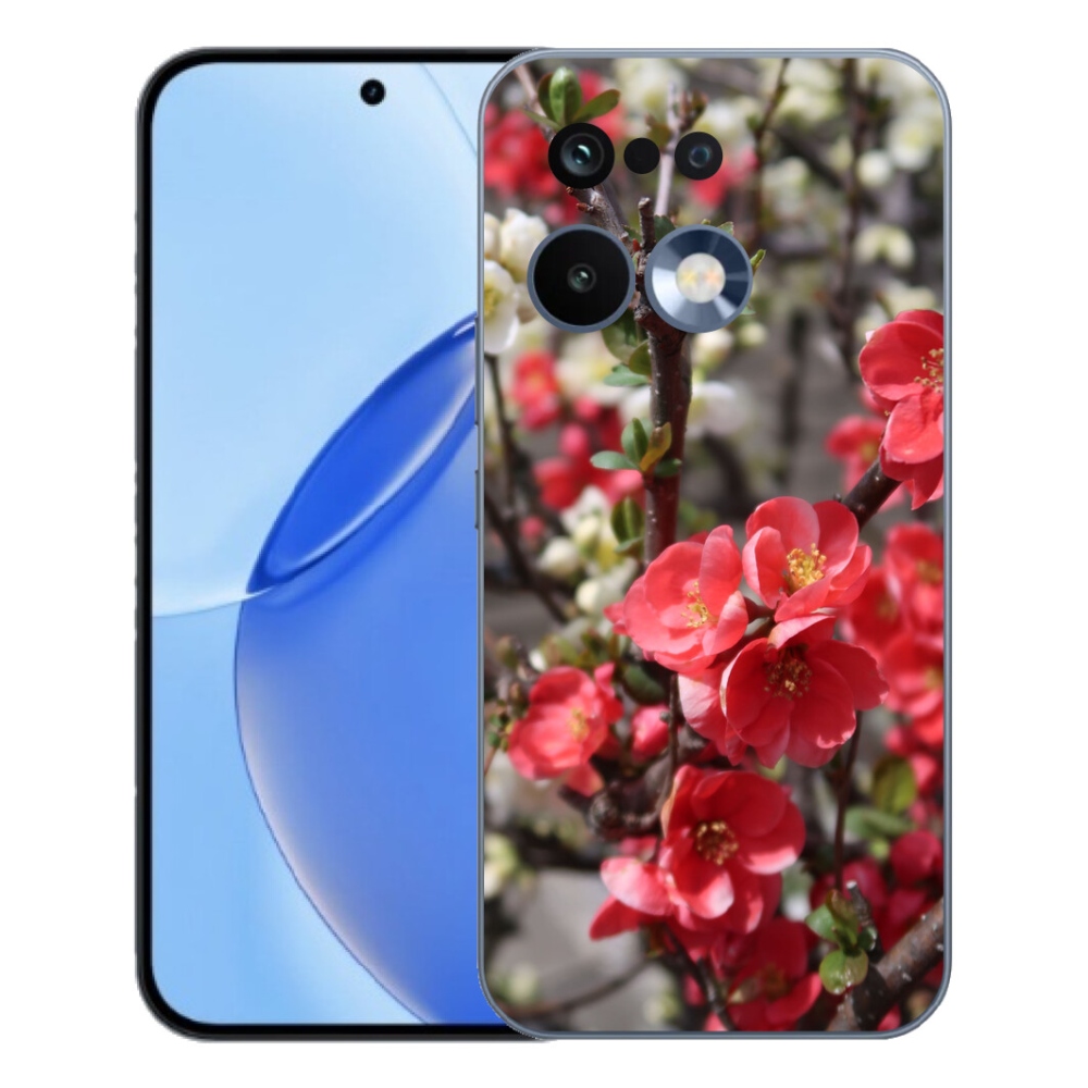 Gelový kryt mmCase na Realme 16 Pro - červené květy