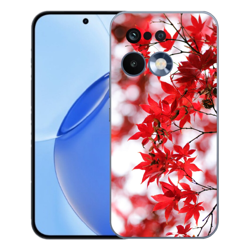 Gelový kryt mmCase na Realme 16 Pro - červené listy