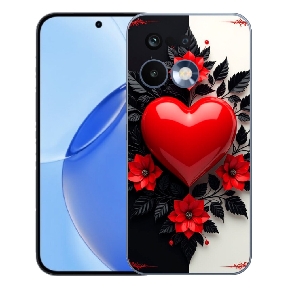 Gelový kryt mmCase na Realme 16 Pro - červené srdce