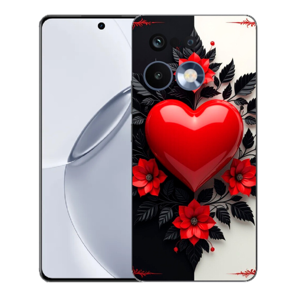Gelový kryt mmCase na Realme 16 Pro+ - červené srdce