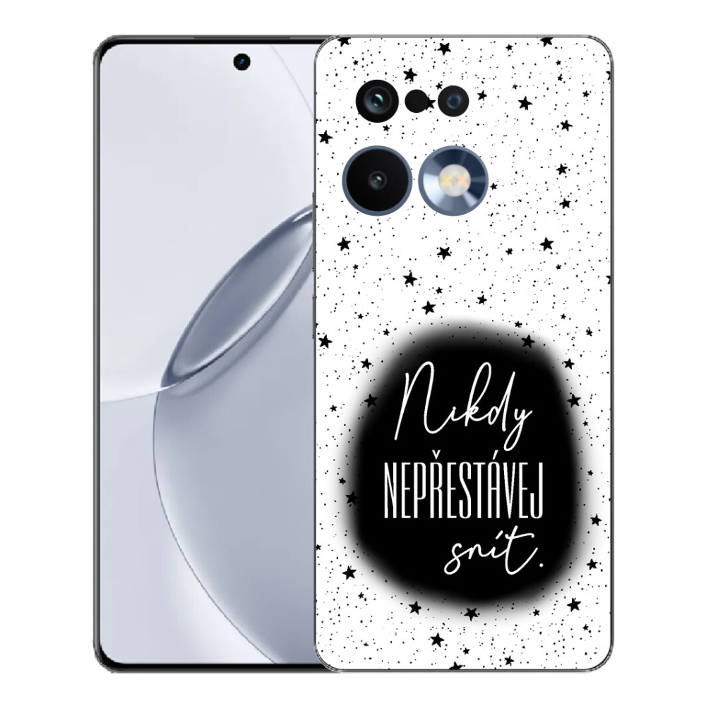 Gelový kryt mmCase na Realme 16 Pro+ - citát 1 černobílé pozadí