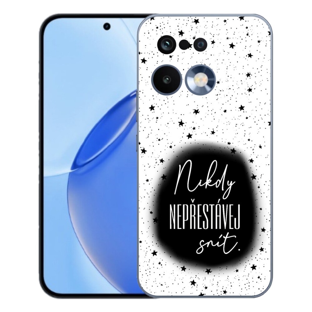 Gelový kryt mmCase na Realme 16 Pro - citát 1 černobílé pozadí