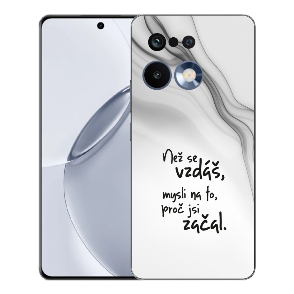 Gelový kryt mmCase na Realme 16 Pro+ - citát 2 bílé pozadí