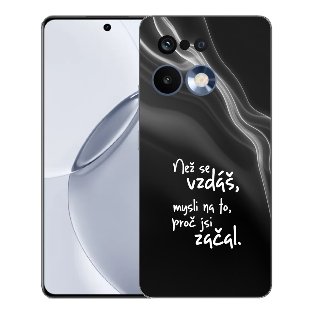 Gelový kryt mmCase na Realme 16 Pro+ - citát 2 černé pozadí