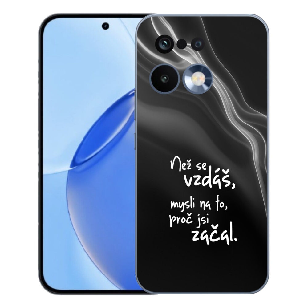 Gelový kryt mmCase na Realme 16 Pro - citát 2 černé pozadí