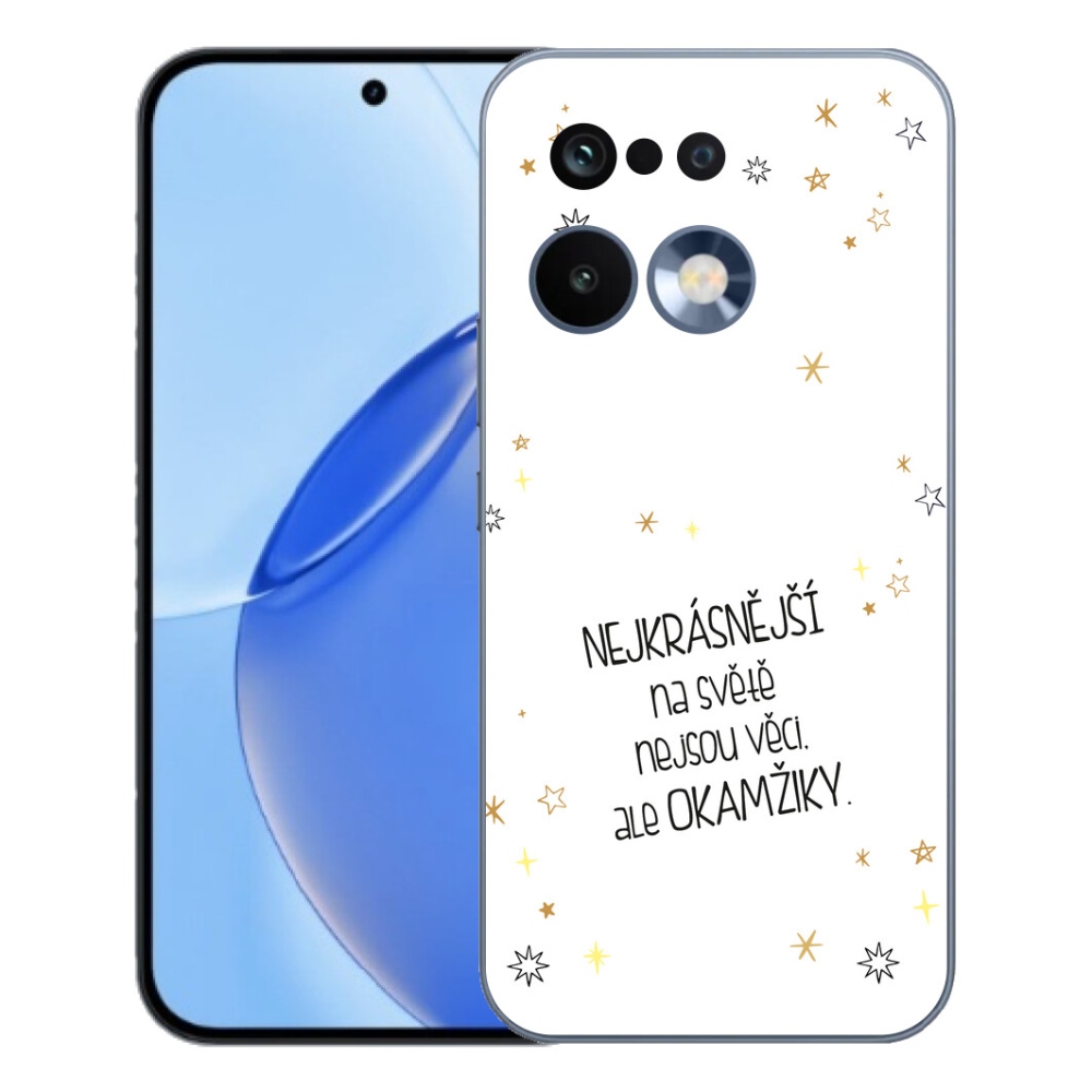 Gelový kryt mmCase na Realme 16 Pro - citát 4 bílé pozadí
