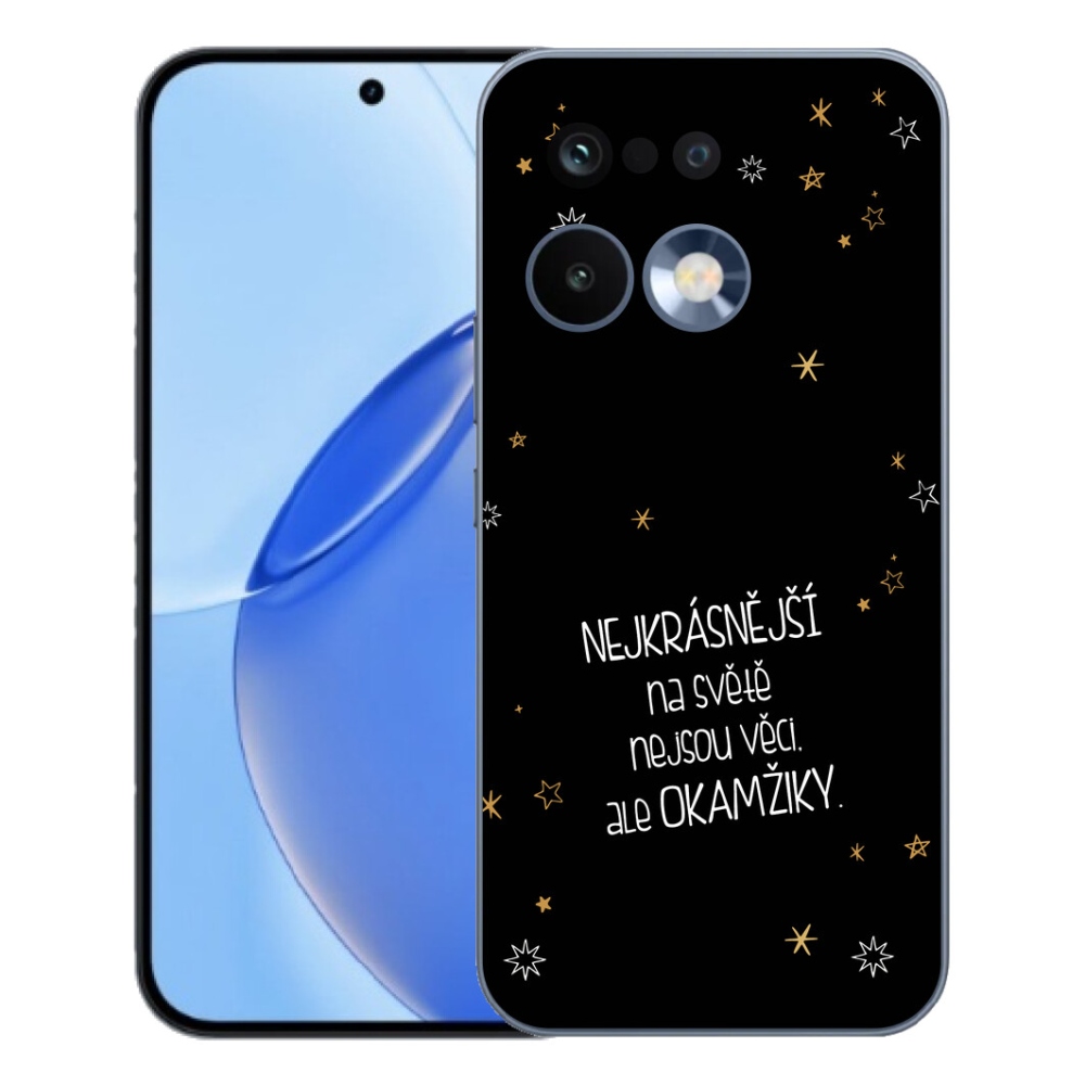 Gelový kryt mmCase na Realme 16 Pro - citát 4 černé pozadí