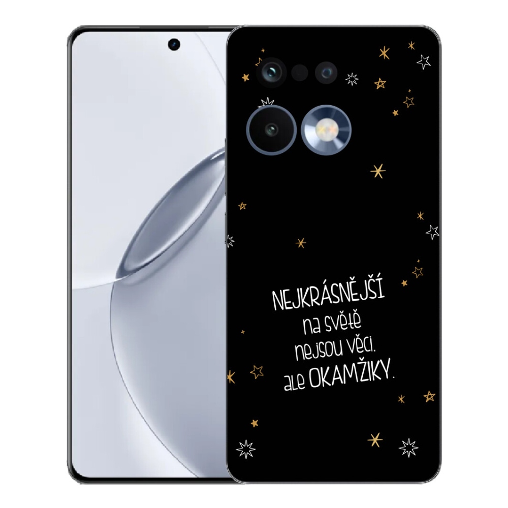 Gelový kryt mmCase na Realme 16 Pro+ - citát 4 černé pozadí