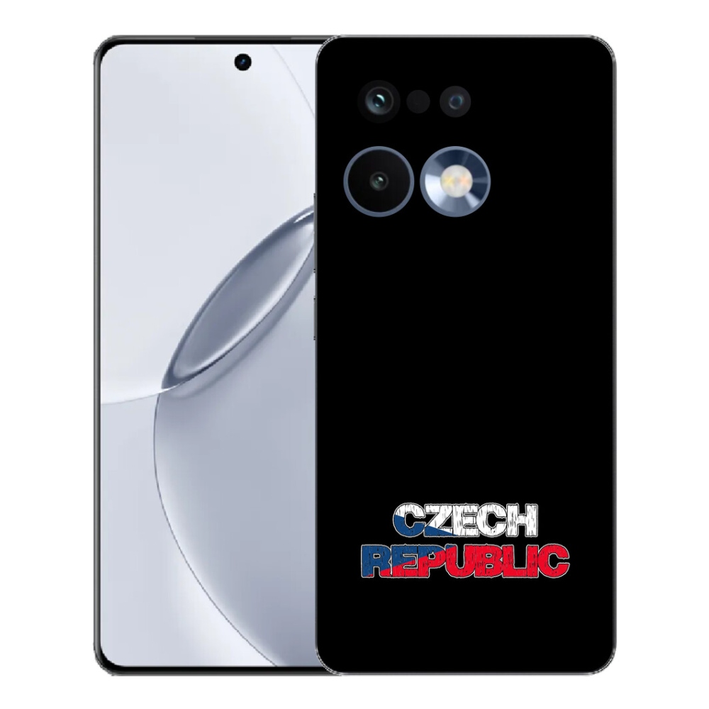 Gelový kryt mmCase na Realme 16 Pro+ - Czech Republic černé pozadí