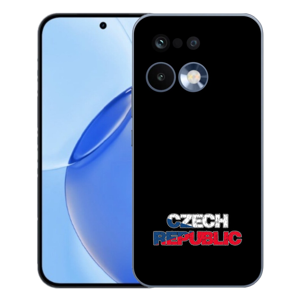 Gelový kryt mmCase na Realme 16 Pro - Czech Republic černé pozadí