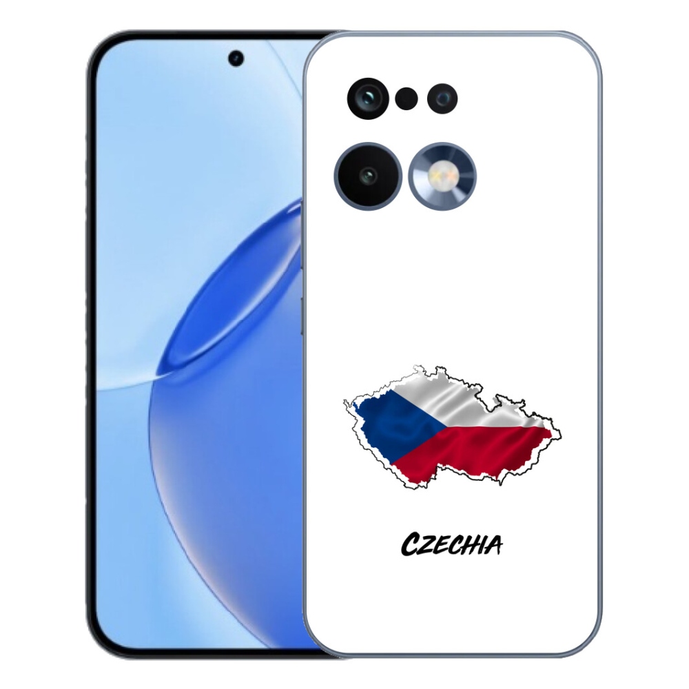 Gelový kryt mmCase na Realme 16 Pro - Czechia bílé pozadí