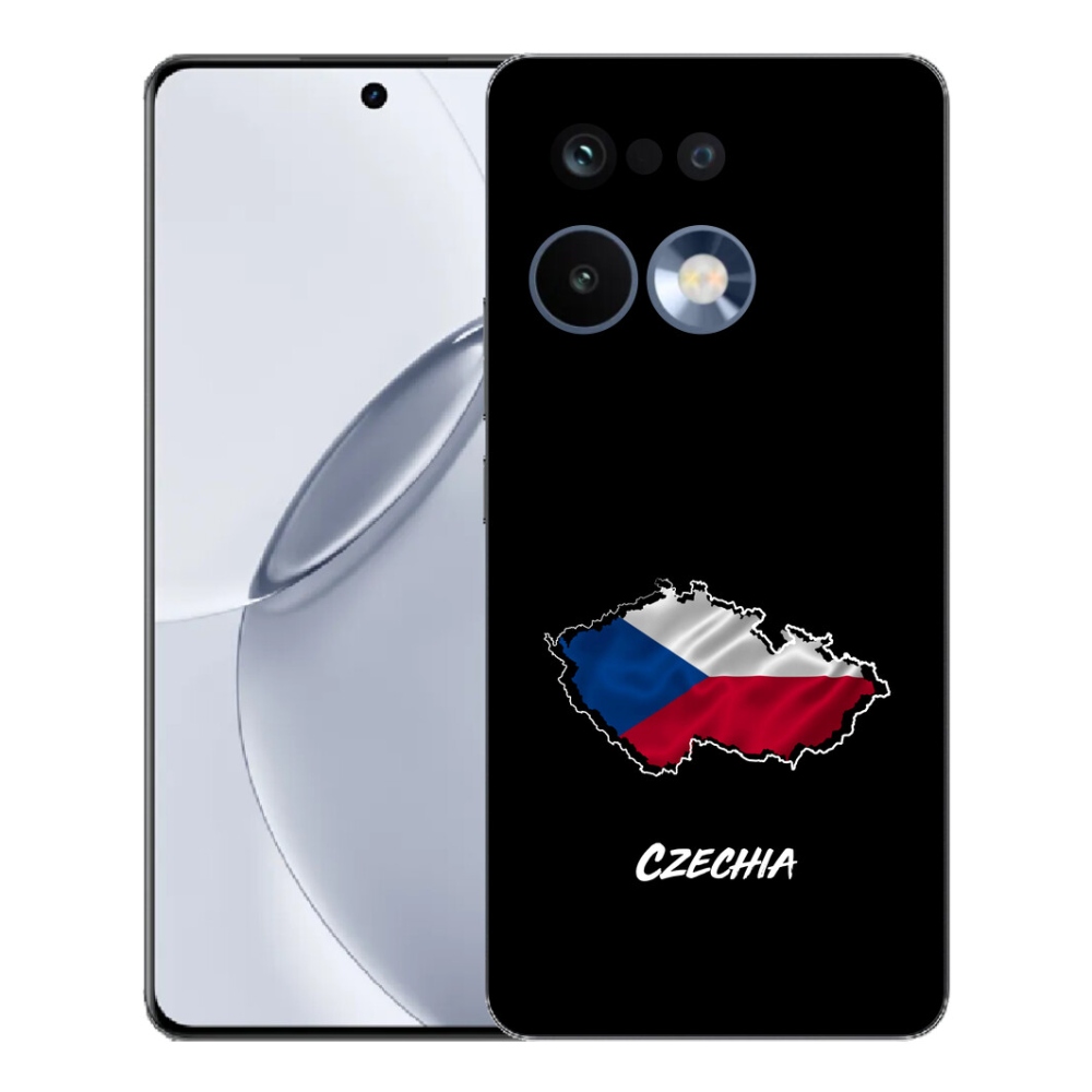 Gelový kryt mmCase na Realme 16 Pro+ - Czechia černé pozadí