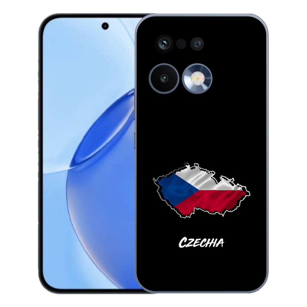 Gelový kryt mmCase na Realme 16 Pro - Czechia černé pozadí