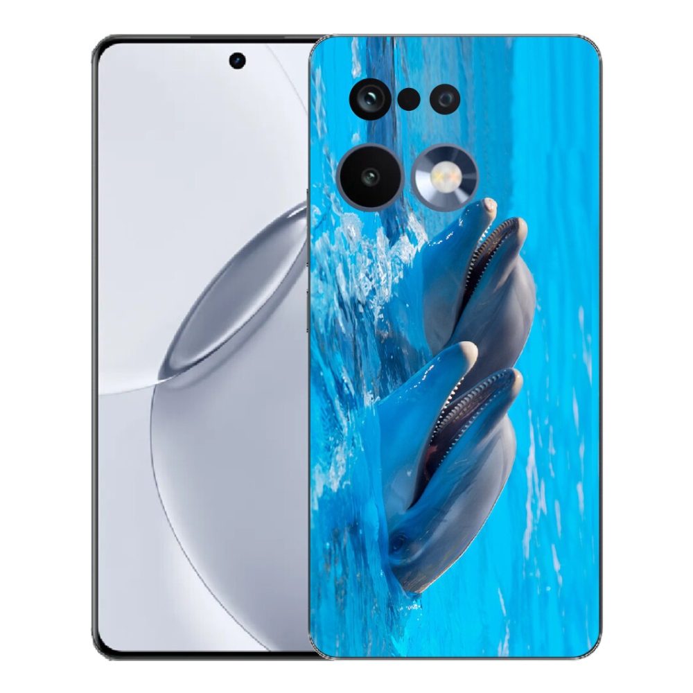 Gelový kryt mmCase na Realme 16 Pro+ - delfíni
