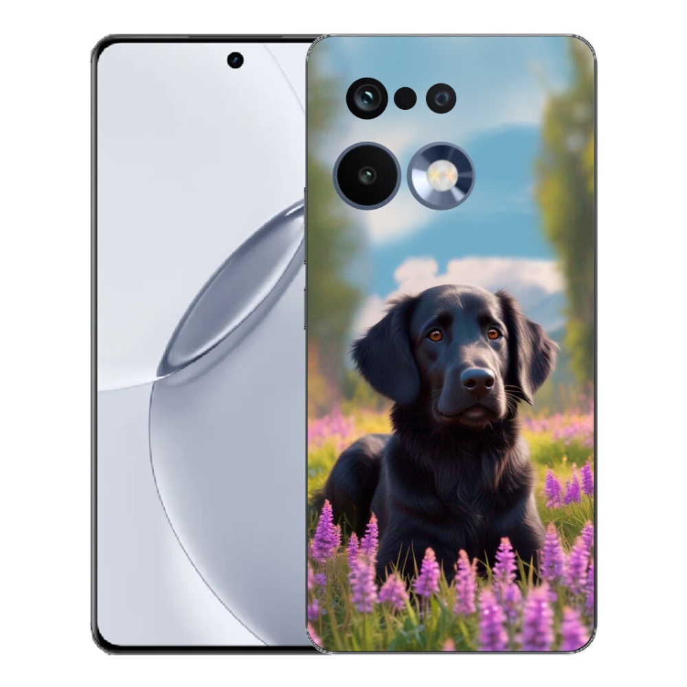Gelový kryt mmCase na Realme 16 Pro+ - elegantní černý retrívr