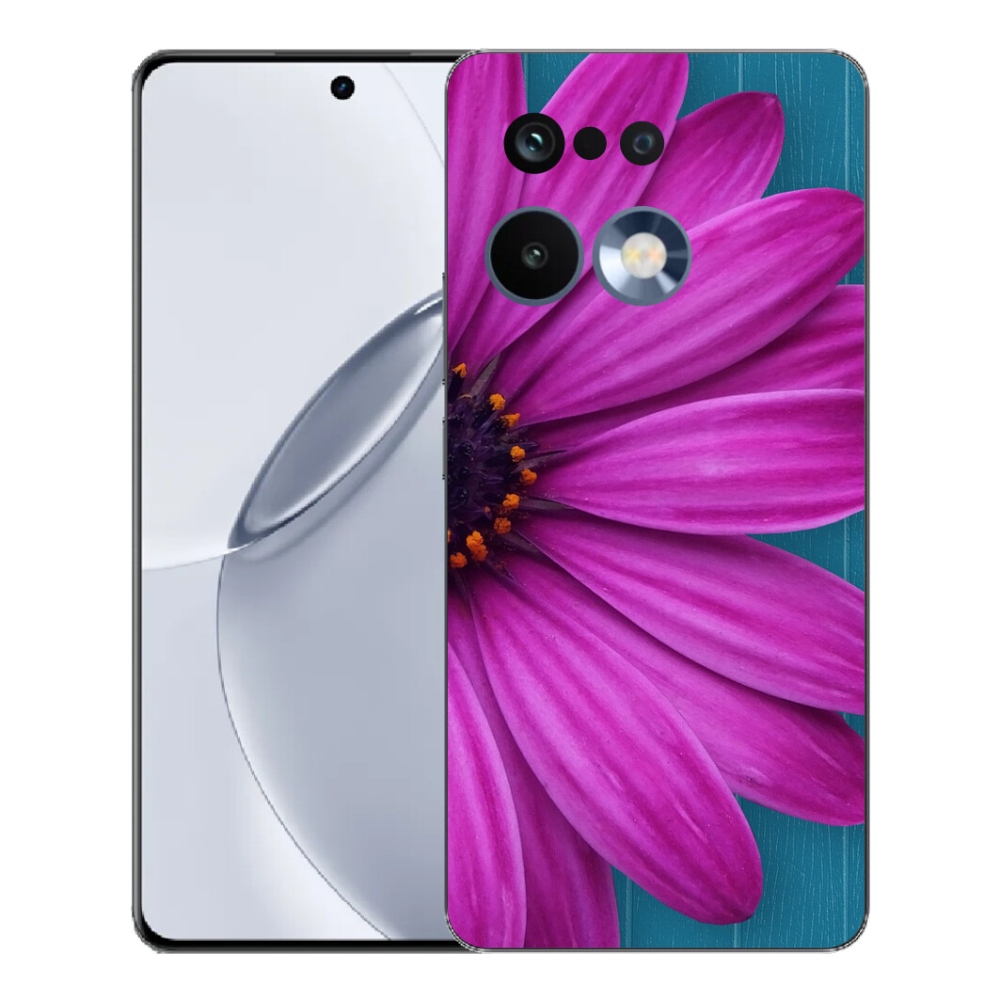 Gelový kryt mmCase na Realme 16 Pro+ - fialová kopretina