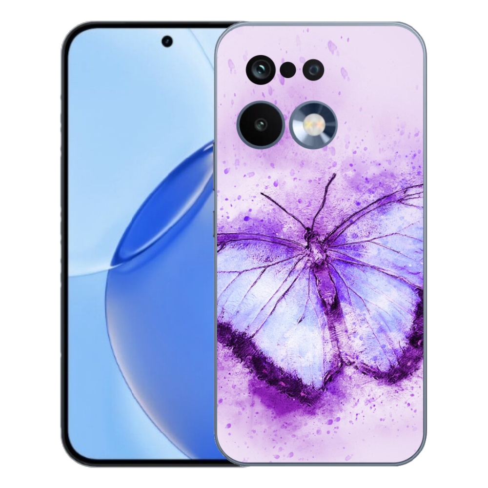 Gelový kryt mmCase na Realme 16 Pro - fialový motýl