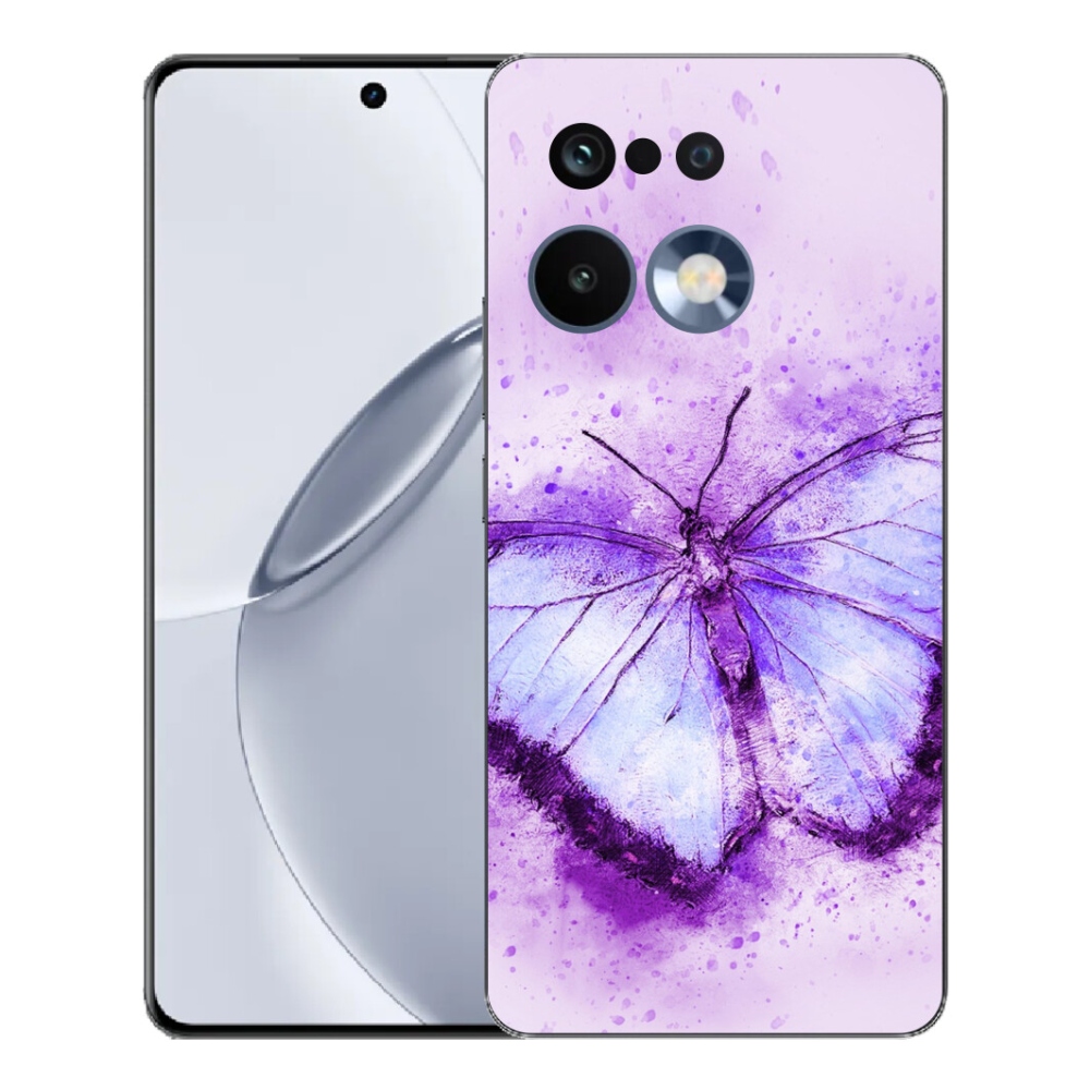 Gelový kryt mmCase na Realme 16 Pro+ - fialový motýl