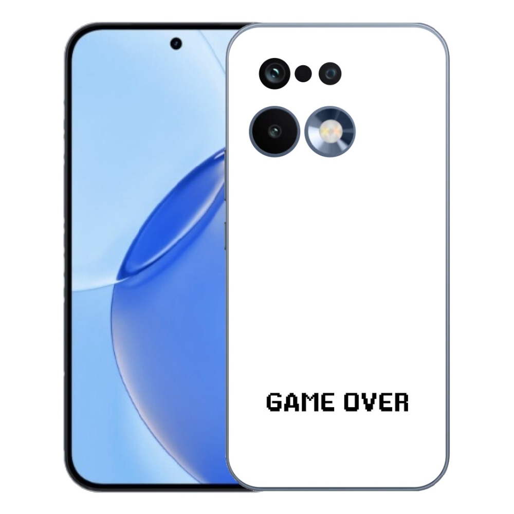 Gelový kryt mmCase na Realme 16 Pro - game over bílé pozadí