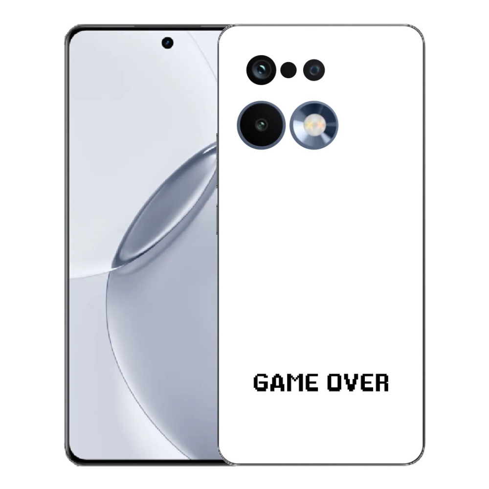 Gelový kryt mmCase na Realme 16 Pro+ - game over bílé pozadí