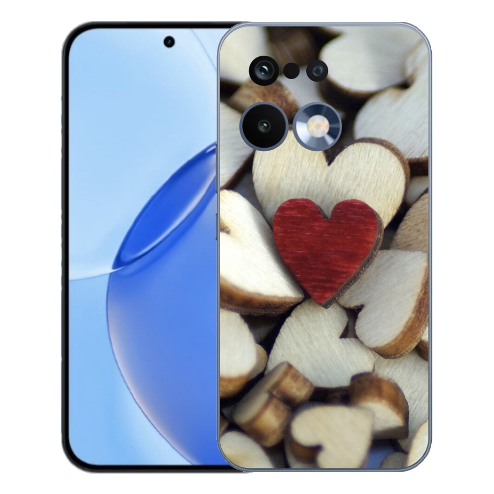 Gelový kryt mmCase na Realme 16 Pro - gravírované červené srdce 
