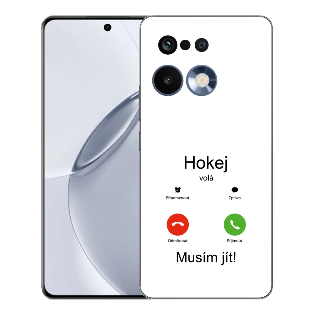 Gelový kryt mmCase na Realme 16 Pro+ - hokej volá bílé pozadí