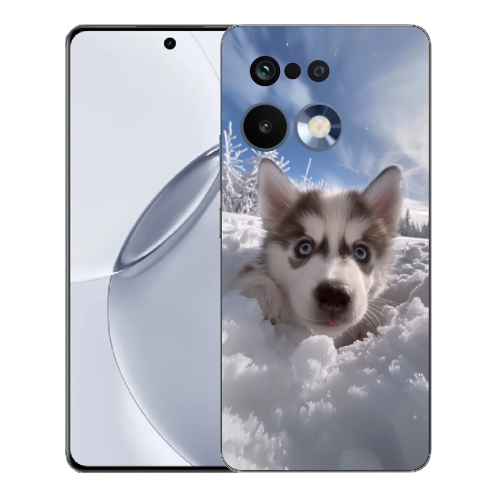 Gelový kryt mmCase na Realme 16 Pro+ - husky ve sněhu
