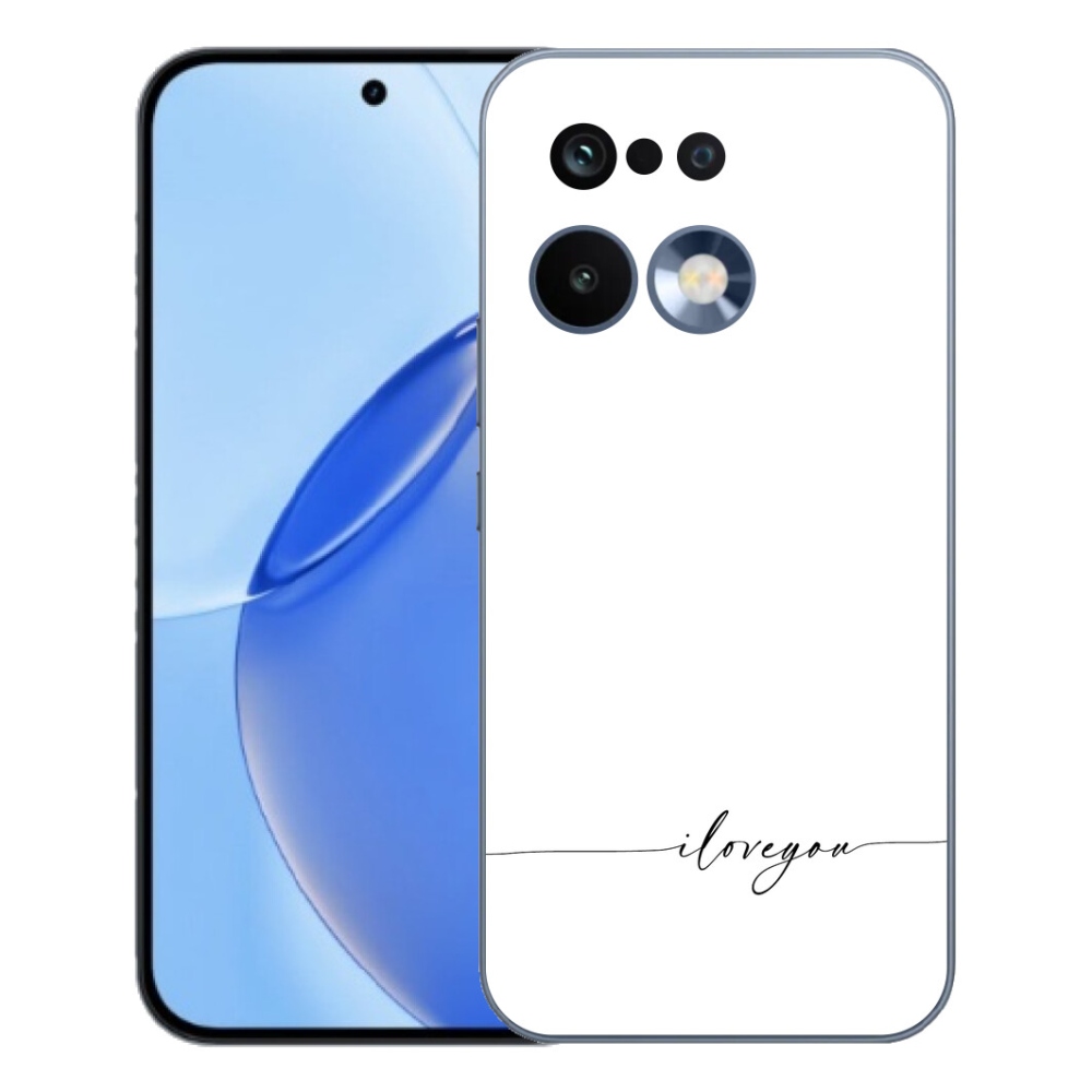 Gelový kryt mmCase na Realme 16 Pro - I love you bílé pozadí
