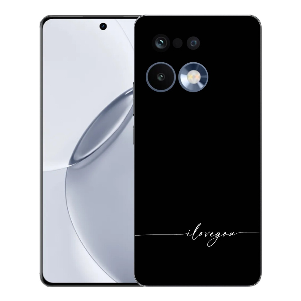 Gelový kryt mmCase na Realme 16 Pro+ - I love you černé pozadí