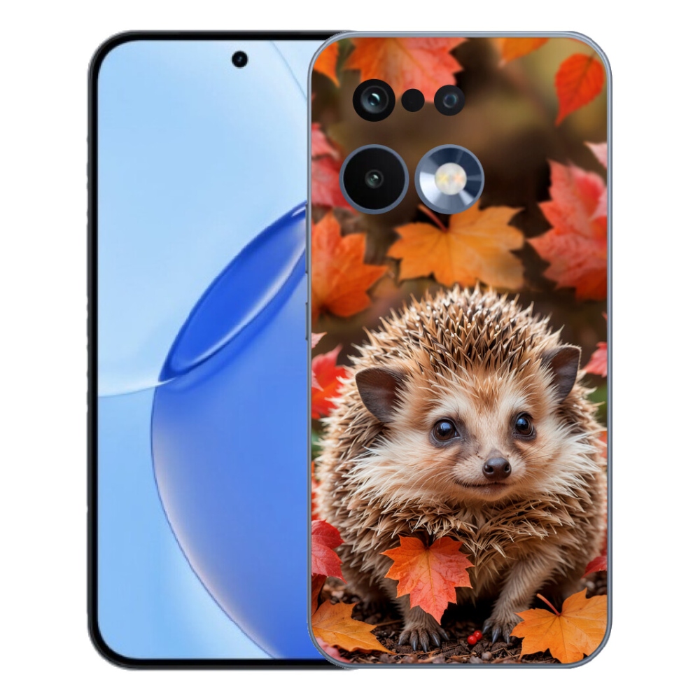 Gelový kryt mmCase na Realme 16 Pro - ježek v listí