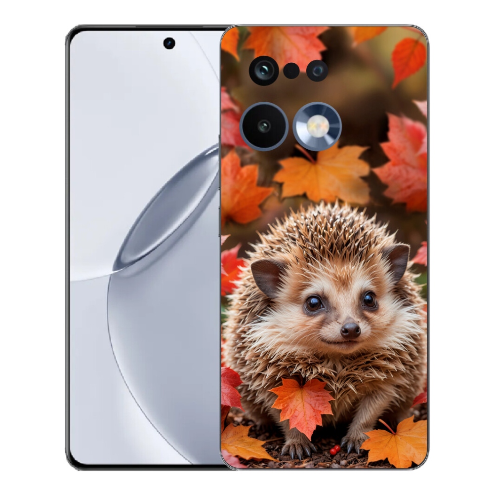 Gelový kryt mmCase na Realme 16 Pro+ - ježek v listí