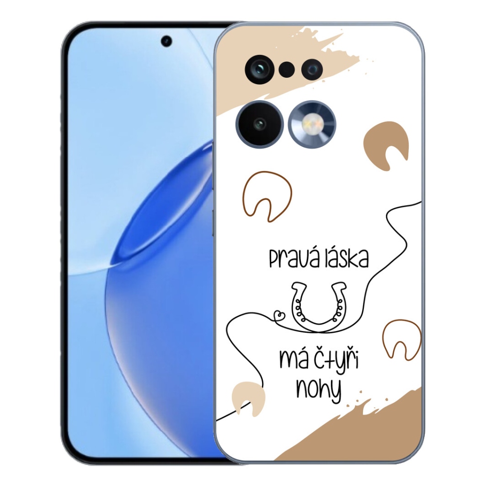 Gelový kryt mmCase na Realme 16 Pro - koňský motiv bílé pozadí