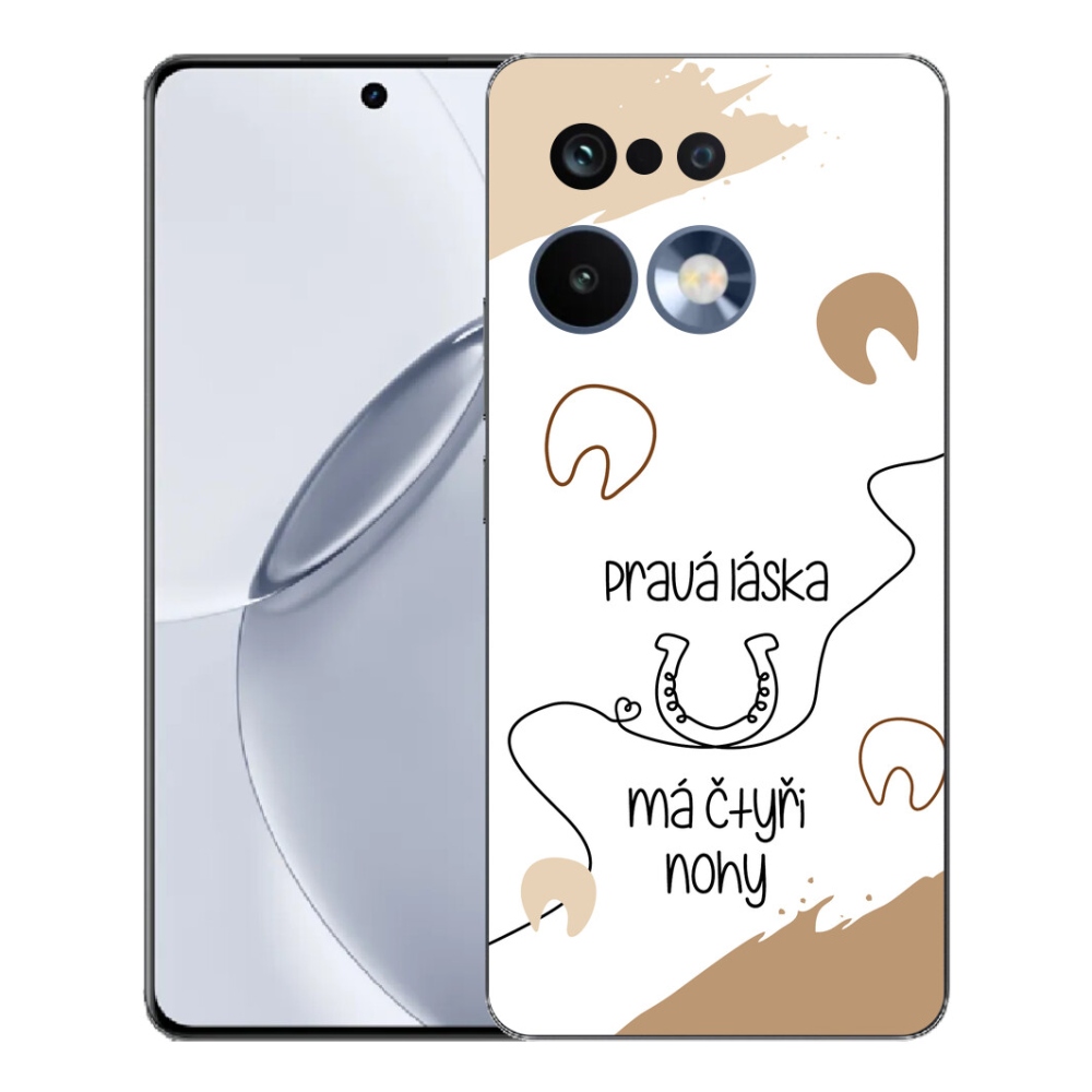 Gelový kryt mmCase na Realme 16 Pro+ - koňský motiv bílé pozadí