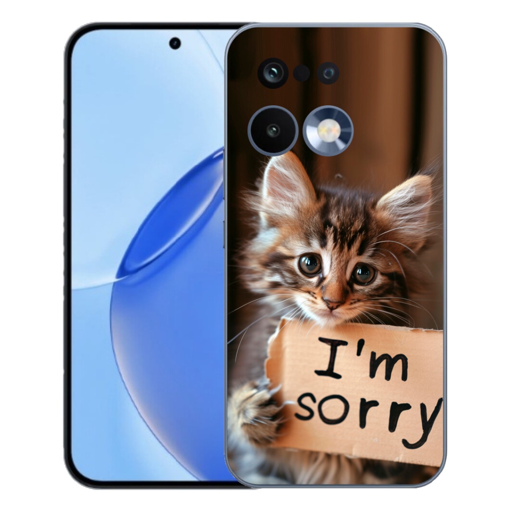 Gelový kryt mmCase na Realme 16 Pro - kočíčí omluva