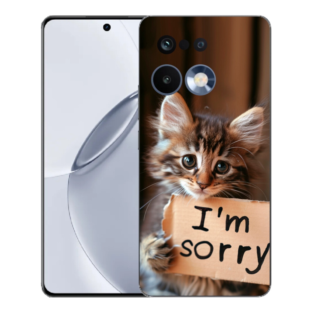 Gelový kryt mmCase na Realme 16 Pro+ - kočíčí omluva