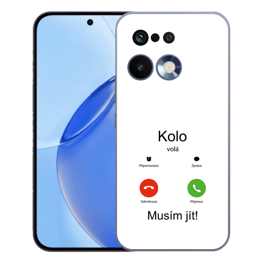 Gelový kryt mmCase na Realme 16 Pro - kolo volá bílé pozadí