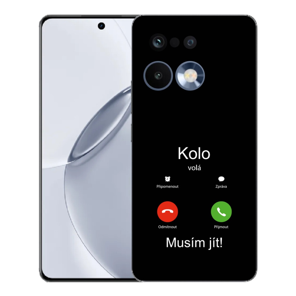 Gelový kryt mmCase na Realme 16 Pro+ - kolo volá černé pozadí