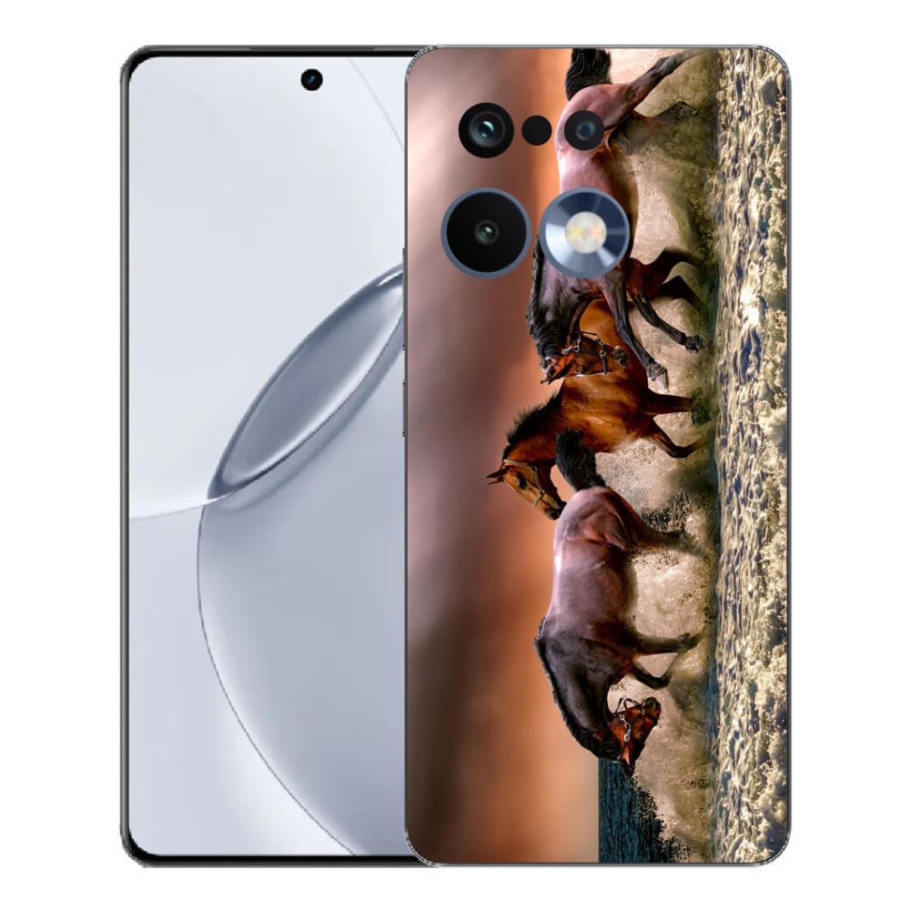Gelový kryt mmCase na Realme 16 Pro+ - koně 1