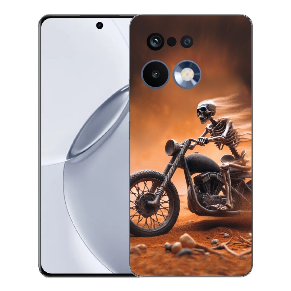 Gelový kryt mmCase na Realme 16 Pro+ - kostra na motorce