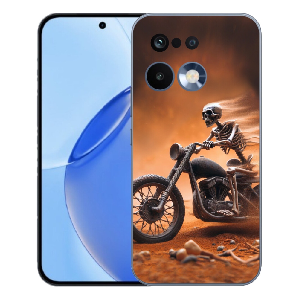 Gelový kryt mmCase na Realme 16 Pro - kostra na motorce