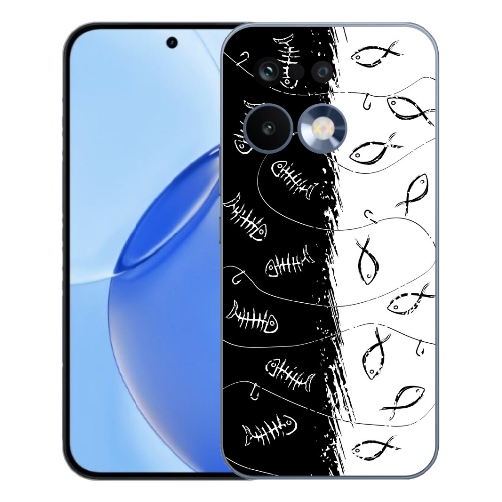 Gelový kryt mmCase na Realme 16 Pro - kostry a rybky