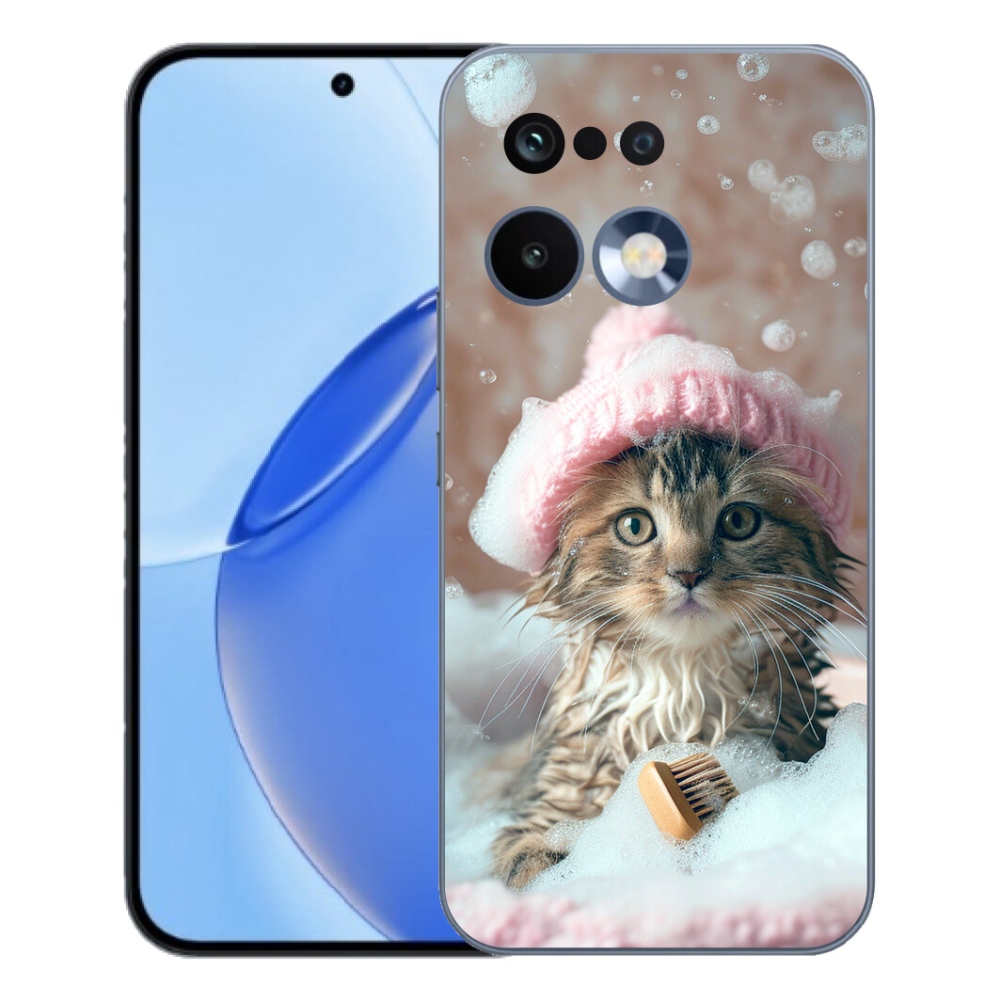 Gelový kryt mmCase na Realme 16 Pro - kotě a koupel
