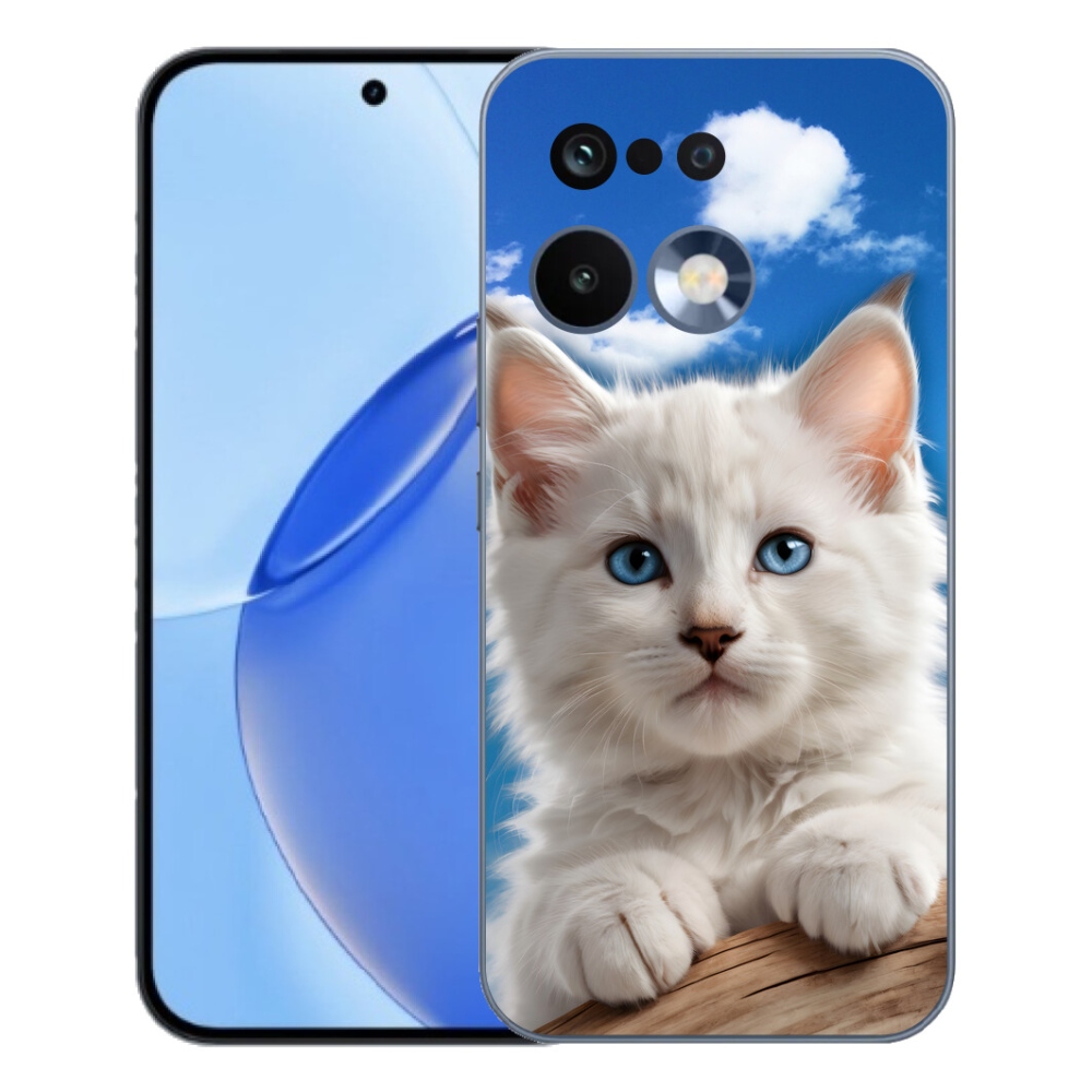 Gelový kryt mmCase na Realme 16 Pro - kotě a oblaka