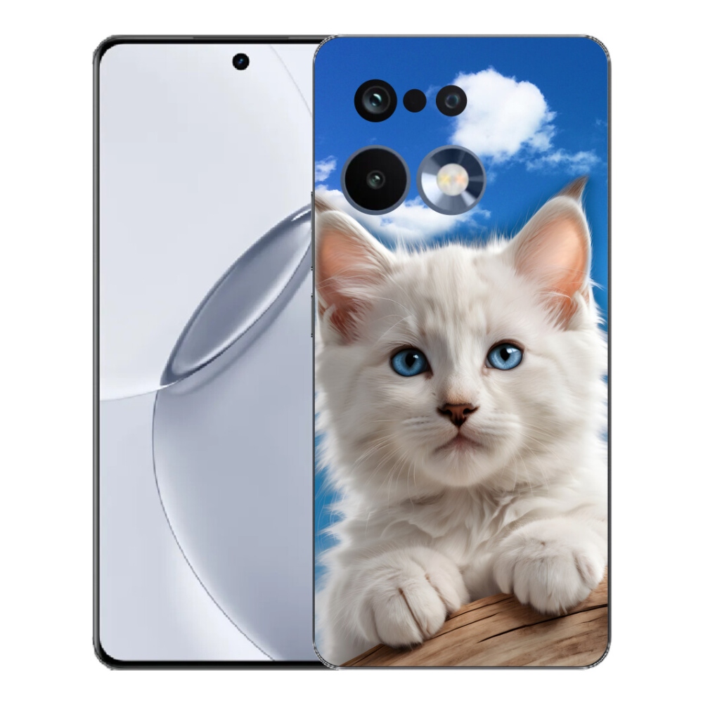 Gelový kryt mmCase na Realme 16 Pro+ - kotě a oblaka
