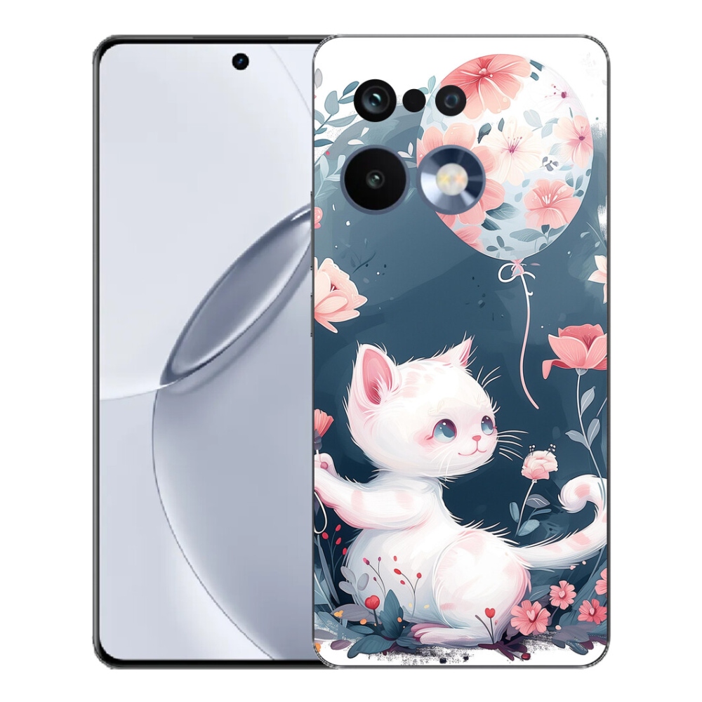 Gelový kryt mmCase na Realme 16 Pro+ - kotě s balónkem