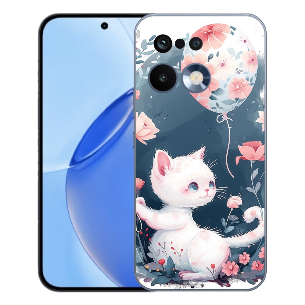 Gelový kryt mmCase na Realme 16 Pro - kotě s balónkem