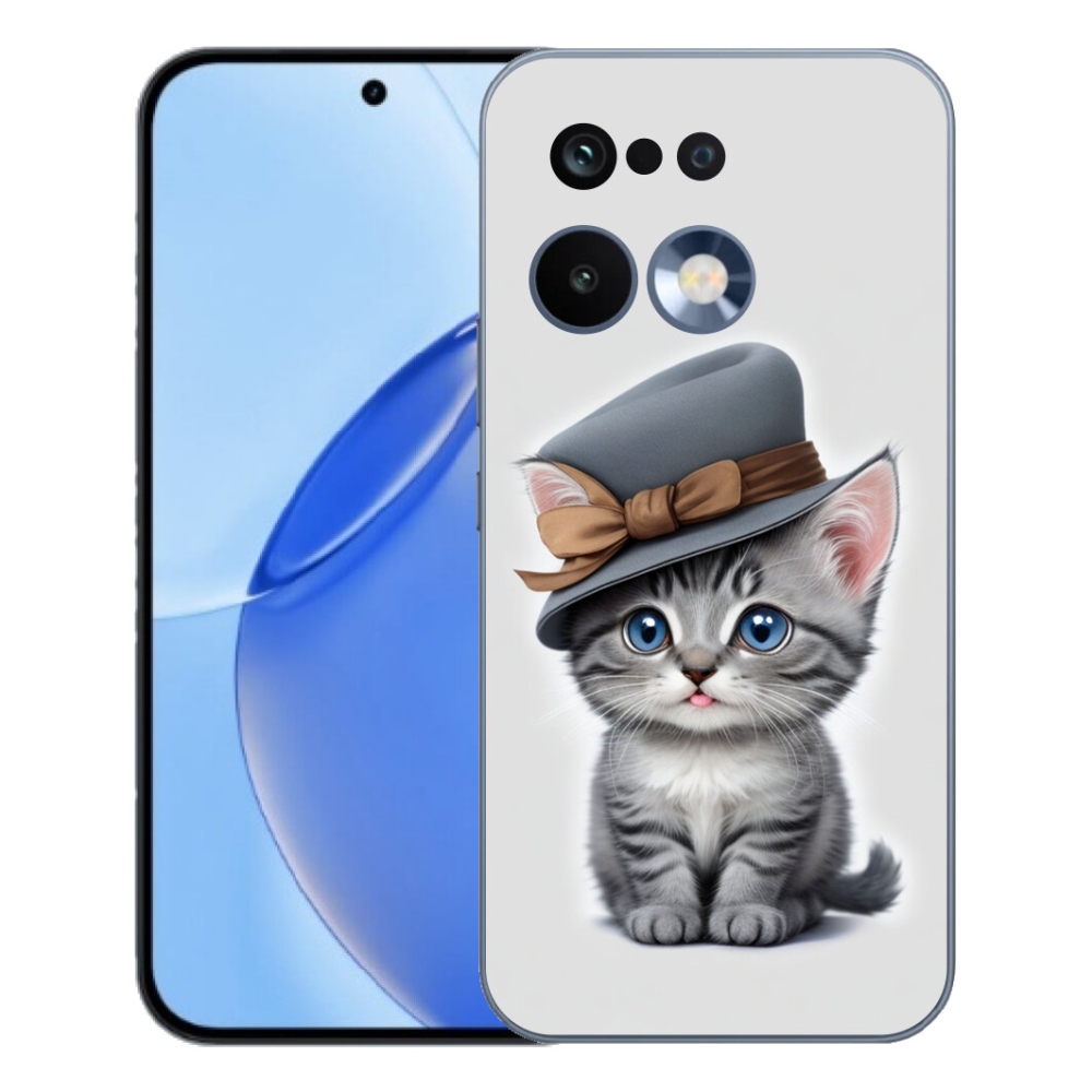 Gelový kryt mmCase na Realme 16 Pro - kotě s kloboukem